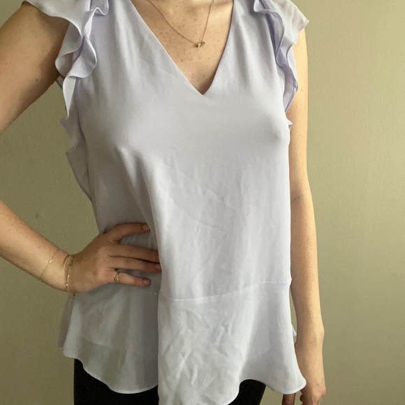 Michael lots purple puffy sleeve blouse - Picture 1 of 5